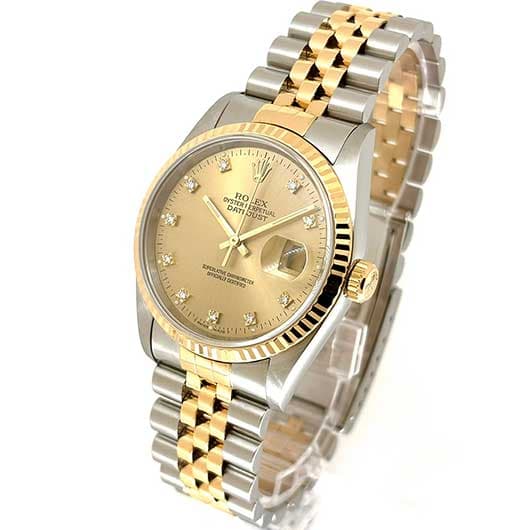 ロレックス デイトジャスト 16233G シャンパン 中古 サブカット 1枚目