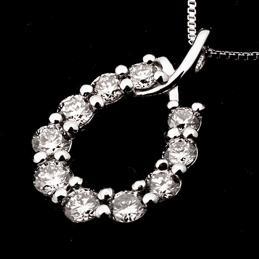 ノーブランド ダイヤモンド ネックレス 4644720 プラチナ 新品 サブカット 5枚目