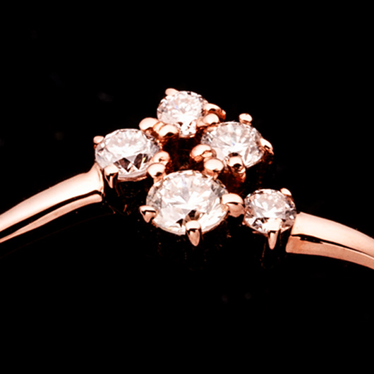 ノーブランド ダイヤモンド リング 4112640 ピンクゴールド 新品 サブカット 5枚目