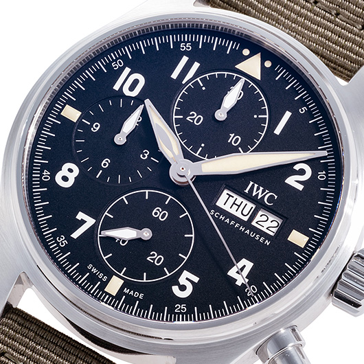 IWC パイロットウォッチ クロノグラフ スピットファイヤ IW387901 ブラック 中古 サブカット 1枚目