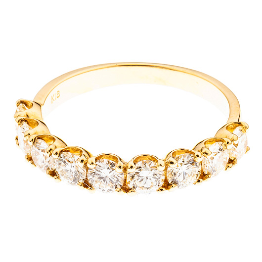 ノーブランド ダイヤモンド エタニティ リング 11027571 イエローゴールド 新品 サブカット 4枚目