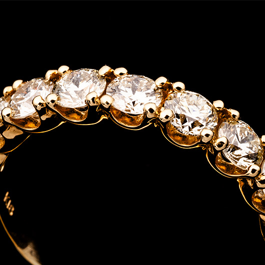 ノーブランド ダイヤモンド エタニティ リング 11027571 イエローゴールド 新品 サブカット 5枚目