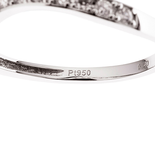 ノーブランド ダイヤモンド エタニティ リング 13100140 プラチナ 新品 サブカット 3枚目