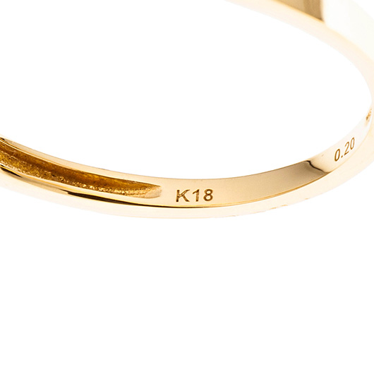 ノーブランド ダイヤモンド エタニティ リング 13100126 イエローゴールド 新品 サブカット 3枚目