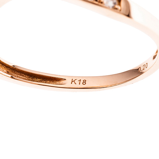 ノーブランド ダイヤモンド エタニティ リング 13100132 ピンクゴールド 新品 サブカット 3枚目