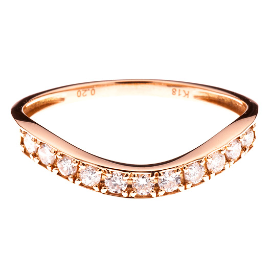 ノーブランド ダイヤモンド エタニティ リング 13100132 ピンクゴールド 新品 サブカット 4枚目