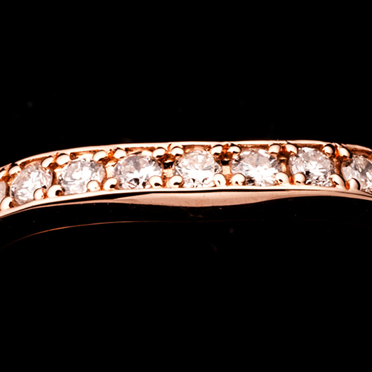 ノーブランド ダイヤモンド エタニティ リング 13100132 ピンクゴールド 新品 サブカット 5枚目