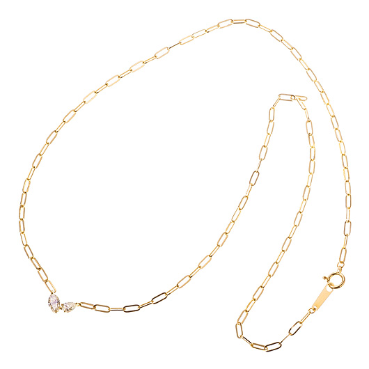 ノーブランド ダイヤモンド ネックレス 13100493 イエローゴールド 新品 サブカット 4枚目