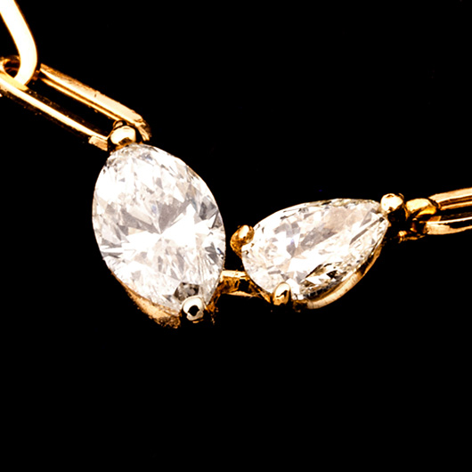 ノーブランド ダイヤモンド ネックレス 13100493 イエローゴールド 新品 サブカット 5枚目