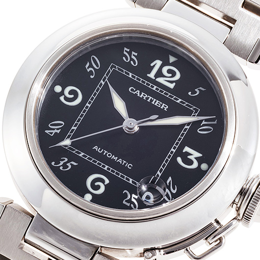 カルティエ パシャC W31043M7 ブラック 中古 サブカット 1枚目