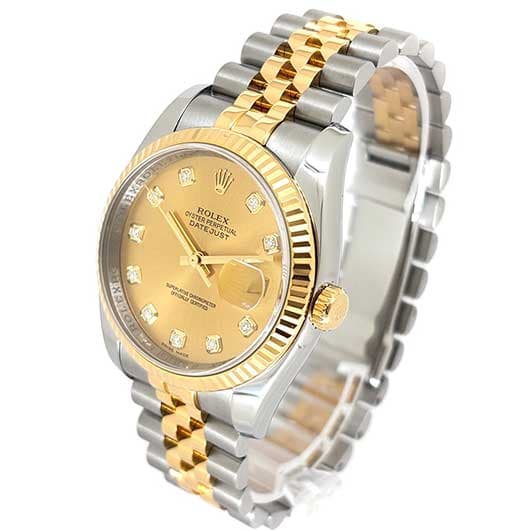 ロレックス デイトジャスト 116233G シャンパン 中古 サブカット 1枚目