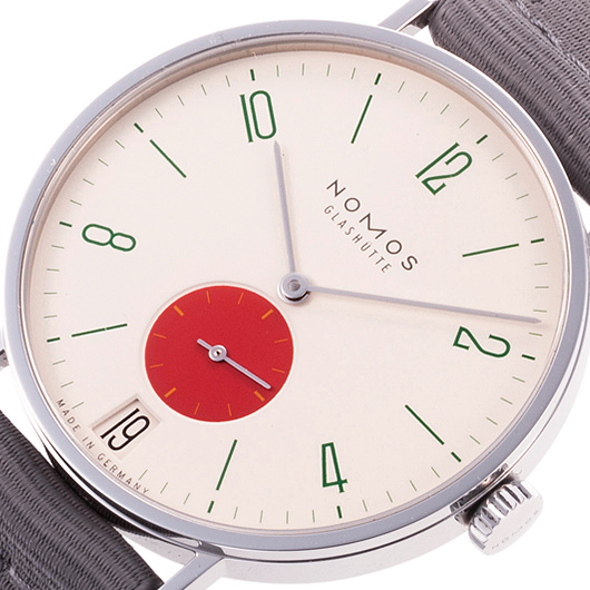 ノモス タンジェント デイト ストップ 179.S3 ホワイト/レッド 新品 サブカット 1枚目