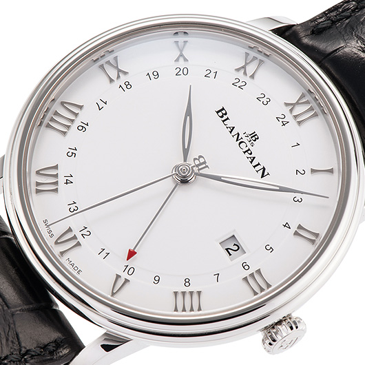 ブランパン ヴィルレ GMT デイト 6662-1127-55B ホワイト 中古 サブカット 1枚目