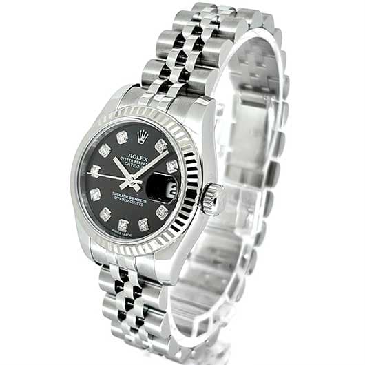 ロレックス デイトジャスト 179174G ブラック 中古 サブカット 1枚目