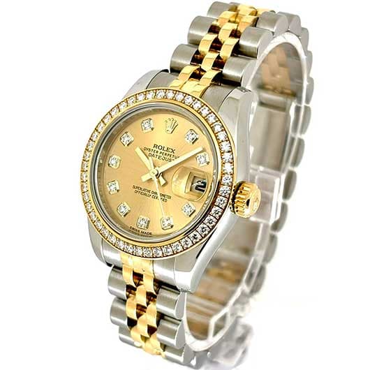 ロレックス デイトジャスト 179383G シャンパン 中古 サブカット 1枚目