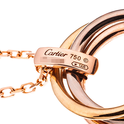 カルティエ トリニティ ネックレス ホワイトゴールド/イエローゴールド/ピンクゴールド 中古 サブカット 4枚目