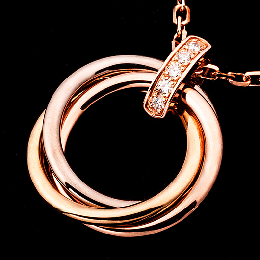 カルティエ トリニティ ネックレス ホワイトゴールド/イエローゴールド/ピンクゴールド 中古 サブカット 5枚目