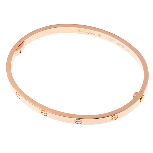 カルティエ ラブ ブレスレット SM CBR6047316 ピンクゴールド 中古 サブカット 3枚目