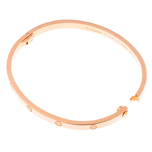 カルティエ ラブ ブレスレット SM CBR6047316 ピンクゴールド 中古 サブカット 4枚目