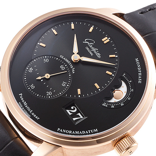 グラスヒュッテオリジナル パノマティック ルナ 1-90-02-49-35-61 ブラック 中古 サブカット 1枚目