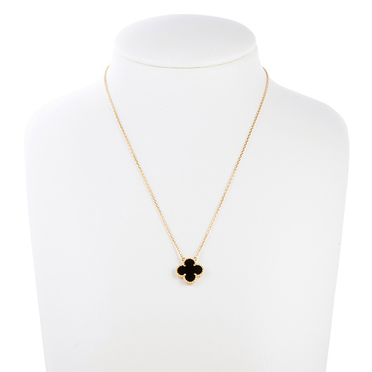 ヴァンクリーフ＆アーペル ヴィンテージ アルハンブラ ペンダント イエローゴールド/ブラック 中古 サブカット 1枚目