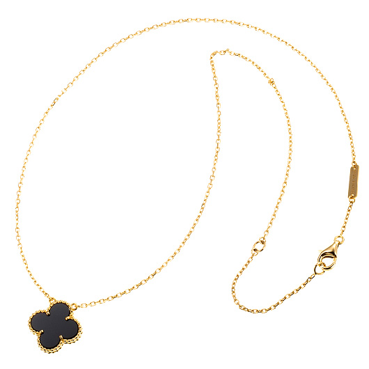 ヴァンクリーフ＆アーペル ヴィンテージ アルハンブラ ペンダント イエローゴールド/ブラック 中古 サブカット 2枚目