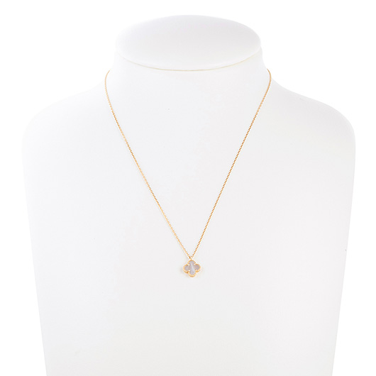 ヴァンクリーフ＆アーペル スウィート アルハンブラ ペンダント イエローゴールド/ホワイト 中古 サブカット 1枚目