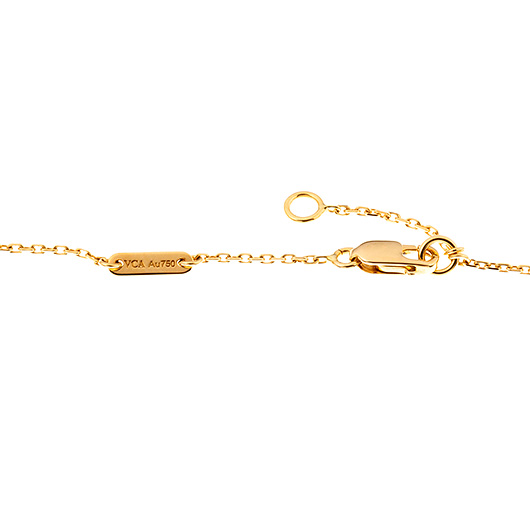 ヴァンクリーフ＆アーペル スウィート アルハンブラ ペンダント イエローゴールド/ホワイト 中古 サブカット 3枚目