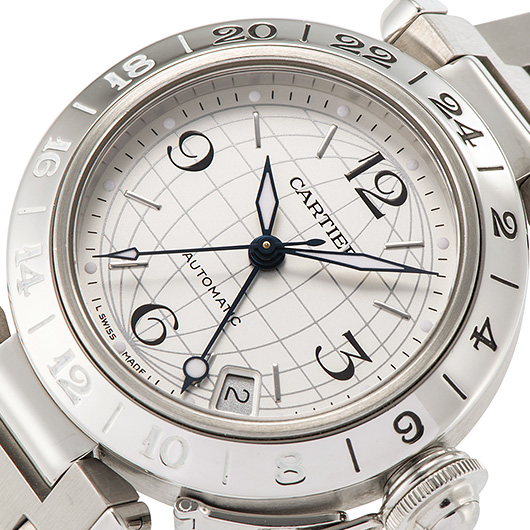 カルティエ パシャC メリディアン W31078M7 シルバー 中古 サブカット 1枚目