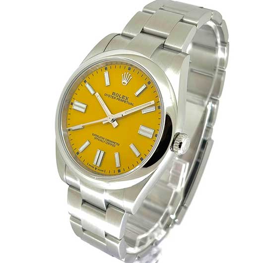 ロレックス オイスター パーペチュアル41 124300 イエロー 中古 サブカット 1枚目
