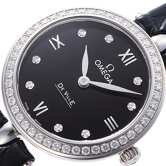 オメガ デ・ヴィル プレステージ デュードロップ 424.18.27.60.51.001 ブラック 中古 サブカット 1枚目