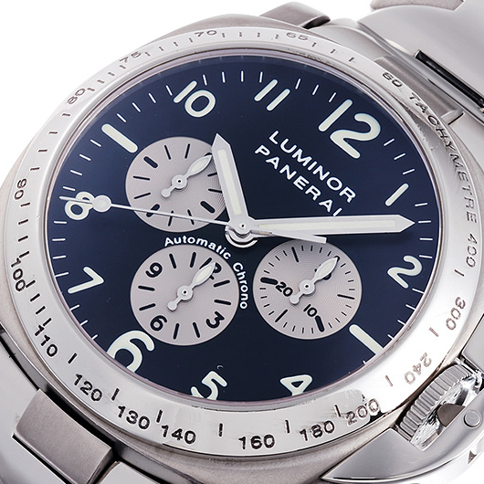 パネライ ルミノール クロノグラフ PAM00052 ブラック/シルバー 中古 サブカット 1枚目