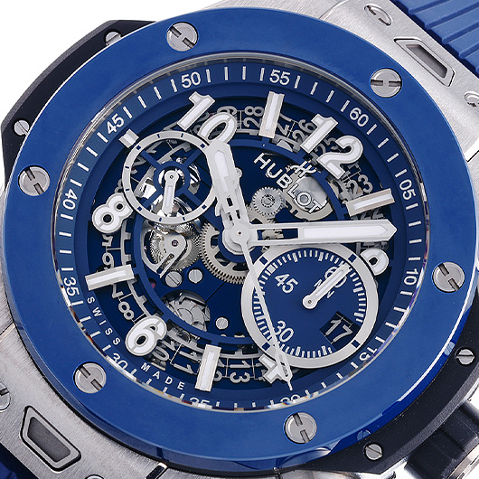 ウブロ ビッグバン ウニコ チタニウム ブルー 421.NL.5170.RX ブルー 中古 サブカット 1枚目