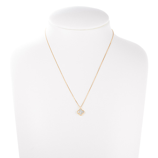 ヴァンクリーフ＆アーペル スウィート アルハンブラ ペンダント イエローゴールド/ホワイト 中古 サブカット 1枚目