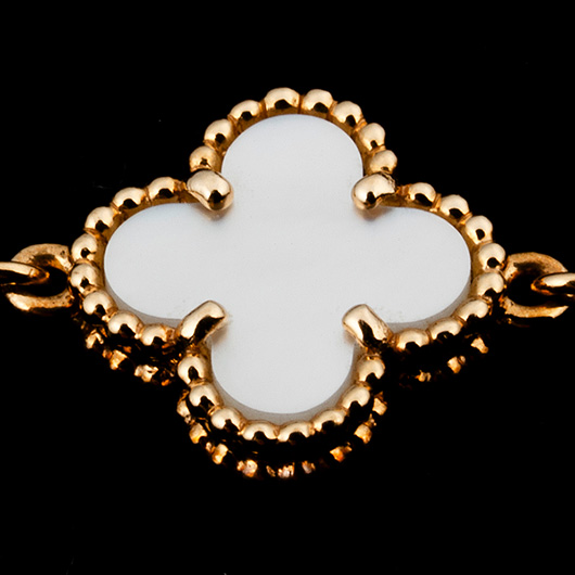 ヴァンクリーフ＆アーペル スウィート アルハンブラ ブレスレット VCARF68800 イエローゴールド/ホワイト 中古 サブカット 3枚目