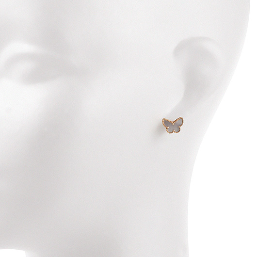 ヴァンクリーフ＆アーペル スウィート アルハンブラ パピヨン ブレスレット イエローゴールド/ホワイト 中古 サブカット 1枚目