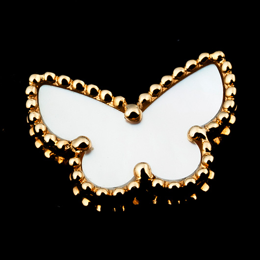 ヴァンクリーフ＆アーペル スウィート アルハンブラ パピヨン ブレスレット イエローゴールド/ホワイト 中古 サブカット 5枚目