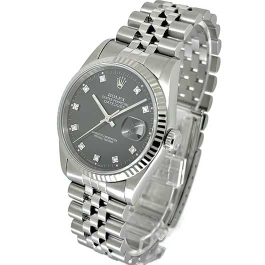 ロレックス デイトジャスト 16234G ブラック 中古 サブカット 1枚目
