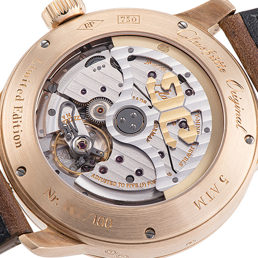 グラスヒュッテオリジナル セネター ナビゲーター パーペチュアルカレンダー 100-07-07-07-04 ブラック 中古 サブカット 5枚目