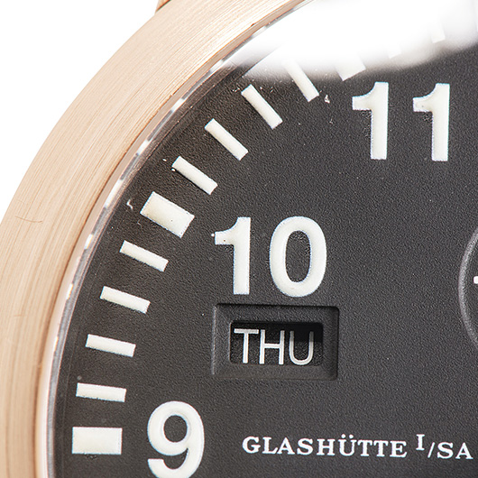 グラスヒュッテオリジナル セネター ナビゲーター パーペチュアルカレンダー 100-07-07-07-04 ブラック 中古 サブカット 9枚目