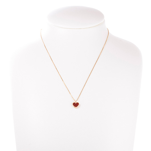 ヴァンクリーフ＆アーペル スウィートハート アルハンブラ ペンダント VCARN59N00 ピンクゴールド/カーネリアン 中古 サブカット 1枚目