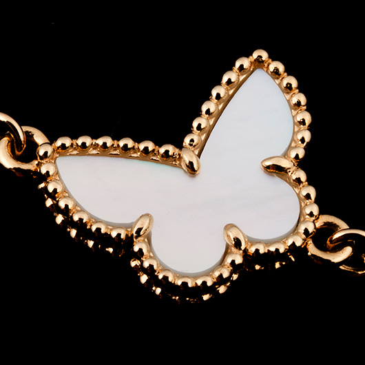 ヴァンクリーフ＆アーペル スウィート アルハンブラ パピヨン ブレスレット --- イエローゴールド 中古 サブカット 3枚目