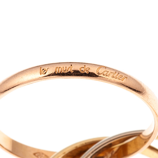 カルティエ トリニティ リング ホワイトゴールド/イエローゴールド/ピンクゴールド 中古 サブカット 3枚目