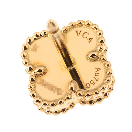 ヴァンクリーフ＆アーペル スウィートハート アルハンブラ ピアス イエローゴールド/ブラック 中古 サブカット 3枚目