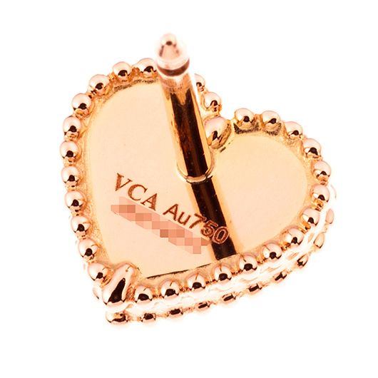 ヴァンクリーフ＆アーペル スウィートハート アルハンブラ ピアス ピンクゴールド/カーネリアン 中古 サブカット 3枚目