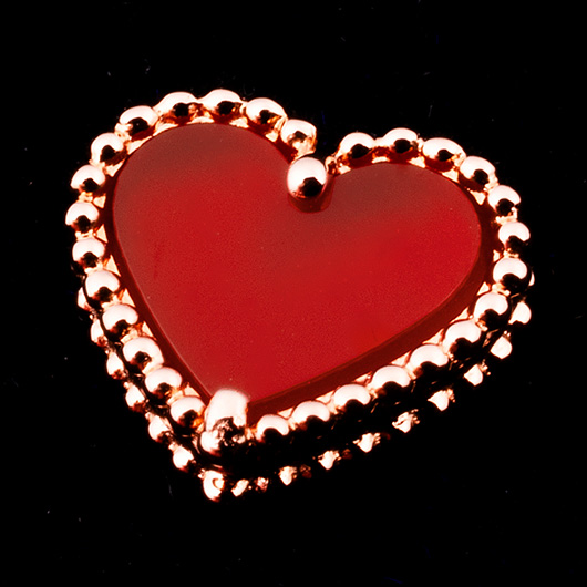 ヴァンクリーフ＆アーペル スウィートハート アルハンブラ ピアス ピンクゴールド/カーネリアン 中古 サブカット 5枚目