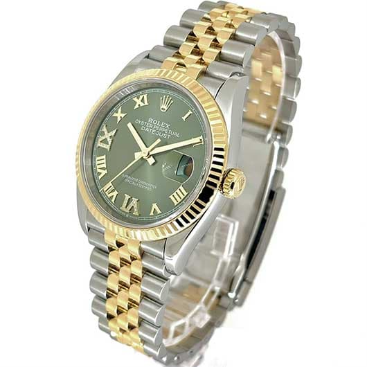 ロレックス デイトジャスト36 126233G オリーブグリーン 中古 サブカット 1枚目