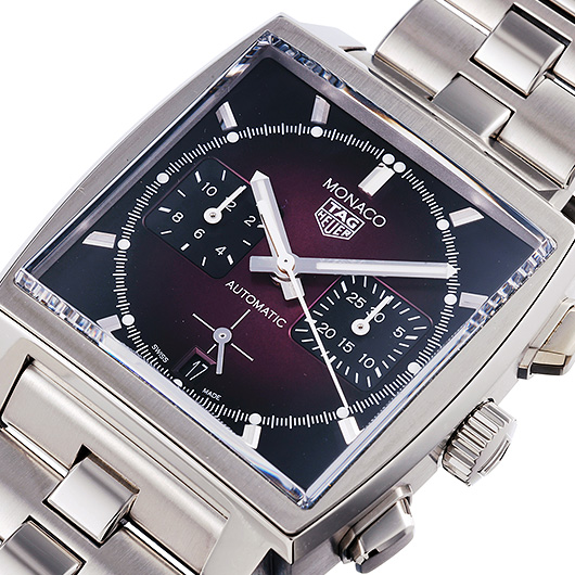 タグ・ホイヤー モナコ キャリバー ホイヤー02 パープルダイヤル リミテッドエディション CBL2118.FC6518 パ－プル 中古 サブカット 1枚目