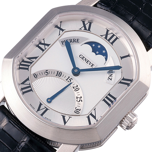 ピエール・クンツ レトログラード セコンド FQ07SRL シルバー 中古 サブカット 1枚目