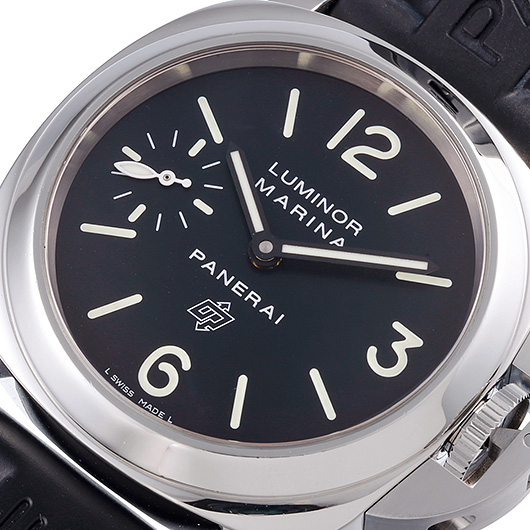 パネライ ルミノール マリーナ ロゴ アッチャイオ PAM01005 ブラック 中古 サブカット 1枚目